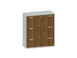 hangmappenkast 1150x1000x430mm 3hangmappenframes Onyx+ noten - 1