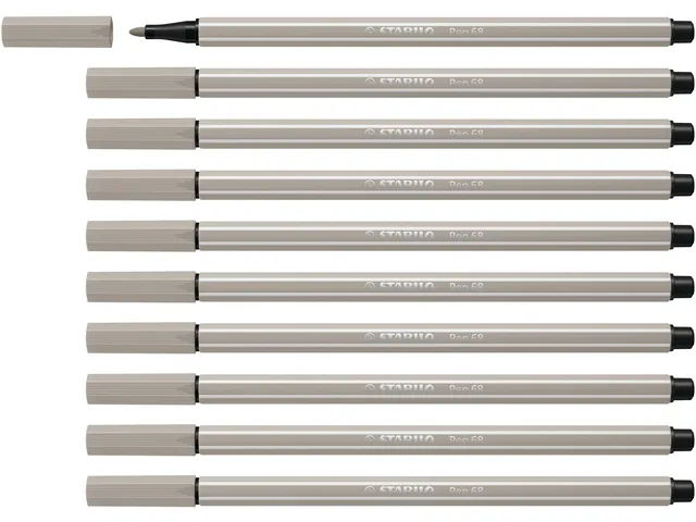 Viltstift STABILO Pen 68/93 medium warm grijs