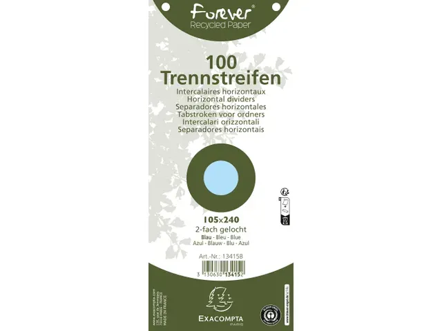 OUTLET Tabstroken perfo FOR EVER 105X240mm blauw