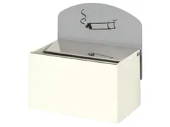 Wandasbak 87x140x98mm Achterwand Verzinkt Plaatstaal Wit