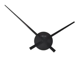 Wandklok Nextime Dia. 48cmx3cm Aluminium Zwart 'small Hands'