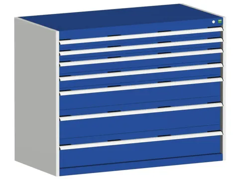 ladekast 1000x1300x650mm 7laden zware lasten RAL7035 front RAL5010