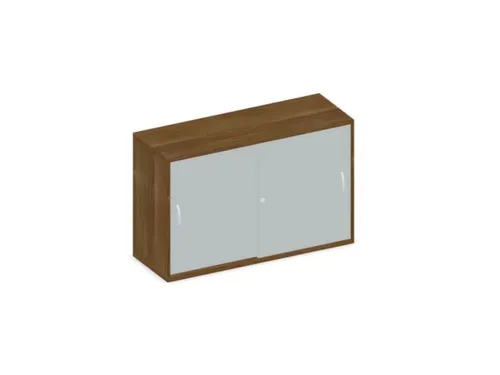Schuifdeurkast 770x1200x430mm Romp Noten Decor Front Lichtgrijs