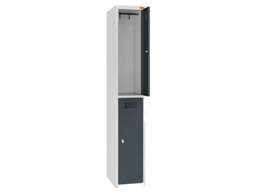 Dubbeldekse lockerkast,HxBxD 1800x300x500mm,1x2vak.,draaigrendel