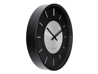 Wandklok NeXtime Retro II 25cm zwart/zilver metaal - 1