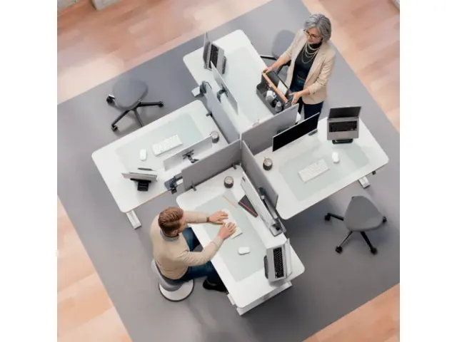Ergo Zit/Sta bureau 120x70cm elektrisch op voet