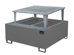 opvangbak,v. 1xIBC,opvangvol. 1000l,HxBxD 1083x1460x1460mm,m. aftapbok