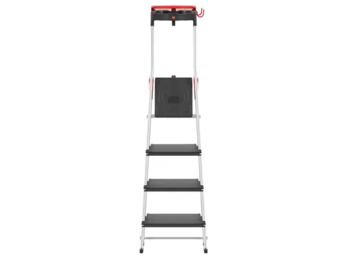 staande trap 4treden XXL treden/platform zwart stand H 0 84m