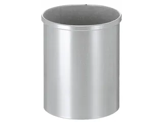 Ronde Papierbak Metaal 15 Liter Zilver - 1