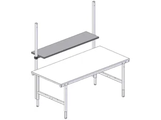 legbord,v. paktafel,HxBxD 30x1600x400mm,hout,lichtgrijs - 4