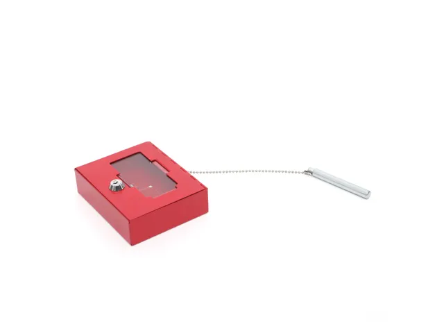 Q-Connect noodsleutelkast 12x4x15cm rood voor 1 sleutel
