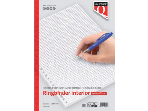 Interieur Quantore A4 23-gaats ruit 5mm 100vel
