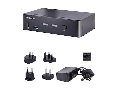 4K USB C KVM Switch 2 Port DisplayPort