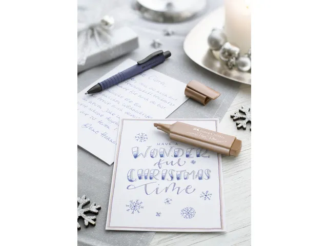 Tekstmarker Faber Castell Metallic roze