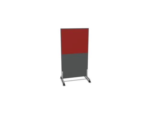 scheidingswand,HxB 1545x800mm,MS-donkergrijs,BN4011-rood