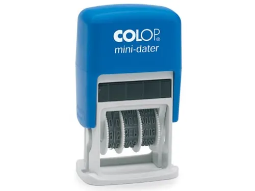 Colop Tekststempel met Datum Mini-Dater Betaald Rood Blauw