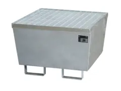 Opvangbak 1x 200l 215l Vuurverzinkt 545x 800x 800mm Rooster