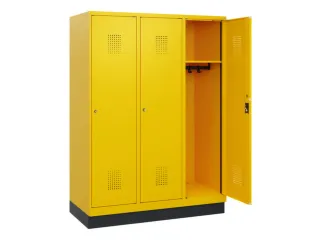 schoollocker,HxBxD 1630x1200x500mm,3vak,vak B 400mm,cil.-slot,sokkel - 1