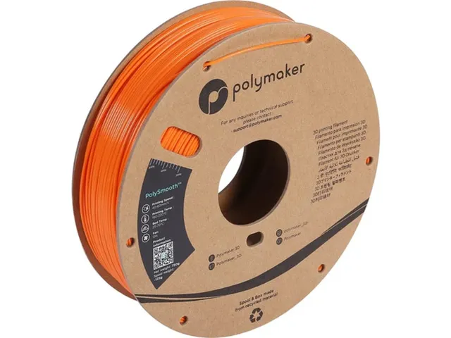 Polymaker 3D filament PolySmooth PVB 1.75mm Oranje 0.75kg