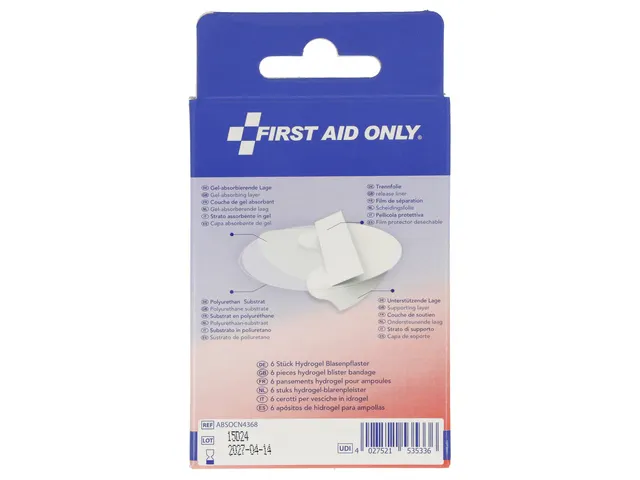 Pansements pour ampoules First Aid Only, boîte de 6 pièces