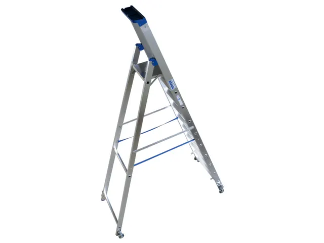verrijdbare boktrap,eenzijdig,10treden,stand H 2,35m,balk L 3,2m