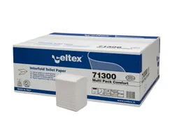 Toiletpapier Celtex gevouwen 2-laags wit 250 vel doos a 36 pak
