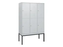 dubbeldekse locker,HxBxD 1950x1200x500mm,3x2vak.,vak B 400mm,cil.-slot