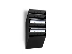 Muurfolderhouder Flexiboxx 6 A4 Landscape Zwart