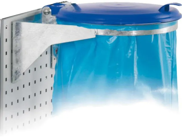 vuilniszakhouder,v. perfoplaat,HxBxD 305x300x120mm,aluminium-kleurig