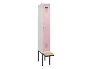 locker met bank,HxBxD 2120x300x815mm,1vak,vak B 300mm,cilinderslot - 2