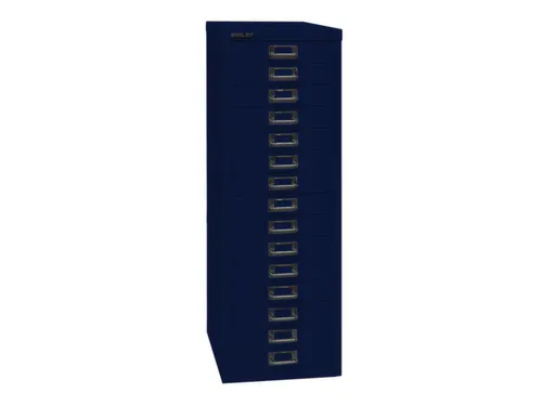 kantoor-ladekast HxBxD 857x278x380mm 15 laden romp oxfordblauw staal