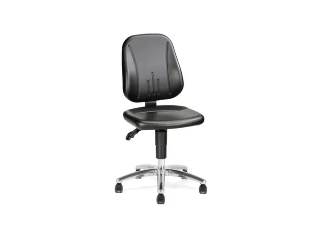 siège d’atelier pivotant ESD,assise similicuir noir
