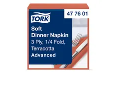 Tork 477601 Soft Dinnerservet Advanced Terracotta 39x39cm