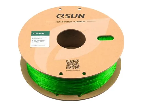 3D Printer Filament eTPU-95A eSun 1,75mm Transparant Groen 1kg