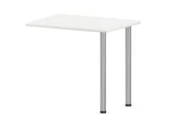 aanbouwtafel,i.h.v.,HxBxD 720-840x800x600mm,2voeten verchroomd,Bl-wit