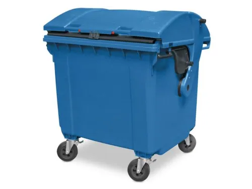 Vuilcontainers,1100l,romp HDPE blauw,HxBxD 1460x1370x1210mm