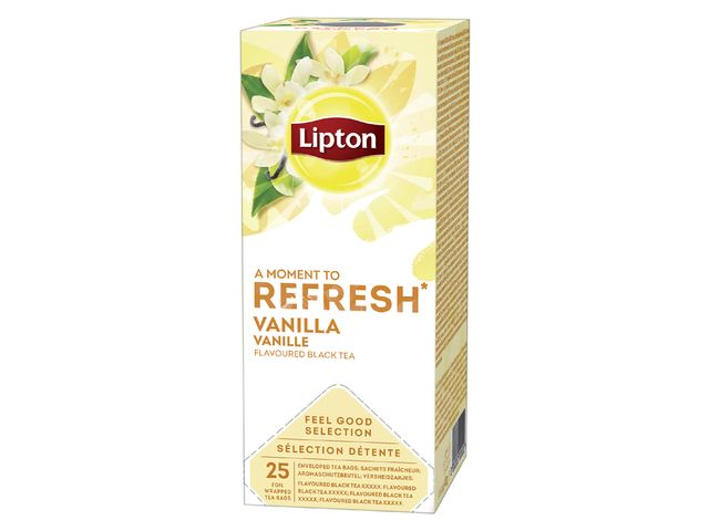 Thee Lipton Refresh Vanille 25stuks | KantineSupplies.nl