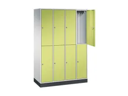 Dubbeldekse garderobekast,RAL 7035/RDS1108060,HxBxD 1950x1220x500mm