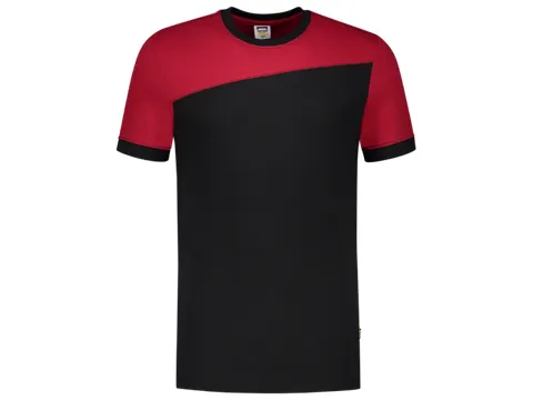 Tricorp Bicolor naden 102006 T-shirt, rood/zwart, maat 6XL, per stuk