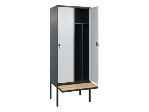 locker voor scheiding van kleding,HxBxD 2120x800x815mm,2vak