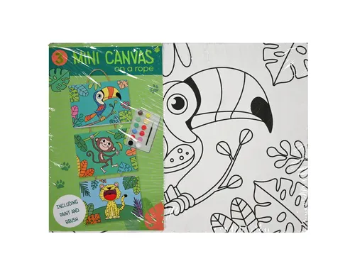 Canvasset om in te kleuren assorti 'Mini canvas on a rope'