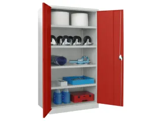 zwaarlastkast 1950x1040x630mm openslaande deuren RAL7035 front RAL3000 - 2