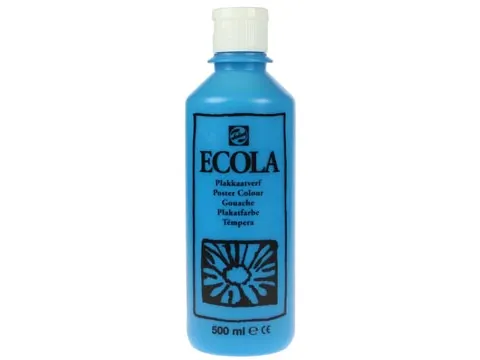 Plakkaatverf Ecola Flacon van 500 ml Lichtblauw