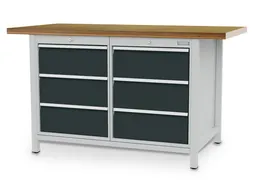 werkbank met opbergruimte,HxBxD 859x1500x750mm,multiplexblad