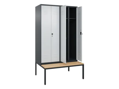 locker voor scheiding van kleding,HxBxD 2120x1200x815mm,4vak