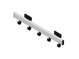 Pro-line Wandgarderobe 5 Haken zwart grijs - 4