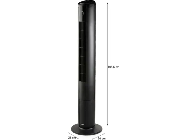 DOMO kolomventilator met sfeerlicht 105cm Zwart