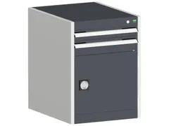 ladekast HxBxD 700x525x650mm 2laden RAL7035 front RAL7016