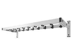 Wandgarderobe Kapstok 19 Haken Safe Grijs