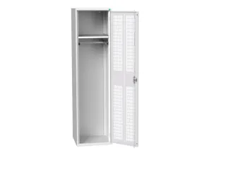 Lockerkast 2000x525x550mm 1 vak, ventilatiedeur, RAL7035 - 1